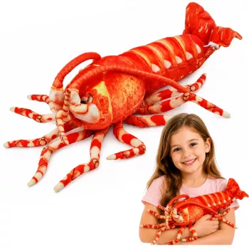 LEAN TOYS Plüschtier Kuscheltier Große Garnele Meerestier 55 cm
