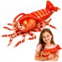 LEAN TOYS Plüschtier Kuscheltier Große Garnele Meerestier 55 cm