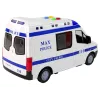LEAN TOYS Polizeiauto mit Reibungsantrieb, Sound und Licht