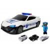 LEAN TOYS Polizeiauto Parkhaus 2in1 Polizist Kleinwagen Sound Licht