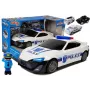 LEAN TOYS Polizeiauto Parkhaus 2in1 Polizist Kleinwagen Sound Licht