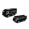 LEAN TOYS Polizei-Faltflugzeug mit Autos 1:64 mit Licht und Sound
