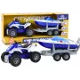 LEAN TOYS Polizei-Quad mit Anhänger und Motorboot