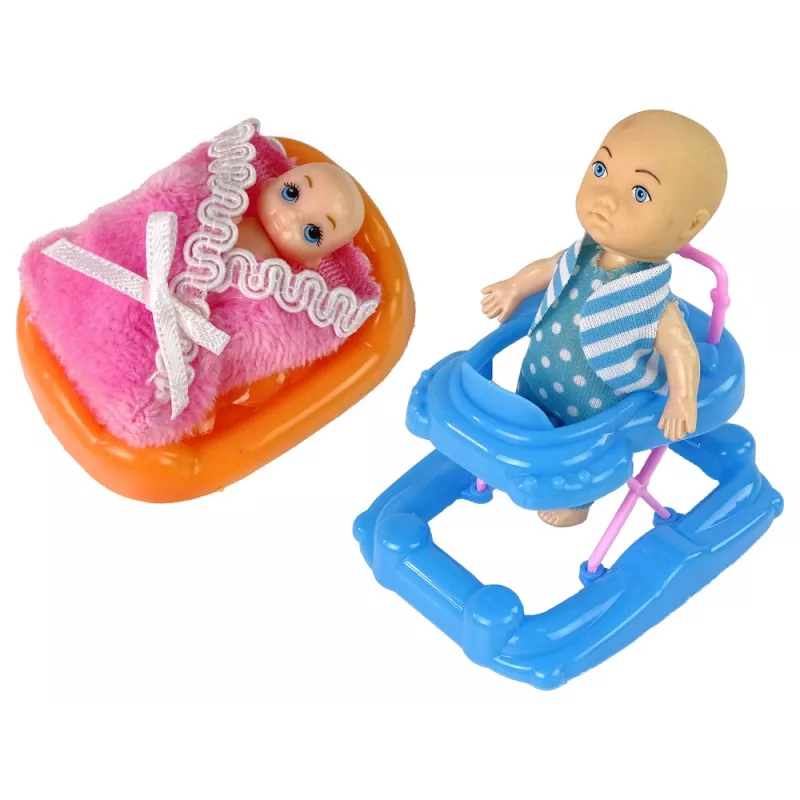 LEAN TOYS Schwangere Babypuppe mit langen Haaren und Zubehör