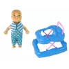 LEAN TOYS Schwangere Babypuppe mit langen Haaren und Zubehör