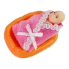 LEAN TOYS Schwangere Babypuppe mit langen Haaren und Zubehör
