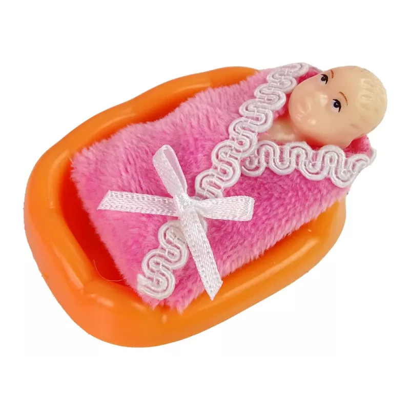 LEAN TOYS Schwangere Babypuppe mit langen Haaren und Zubehör