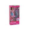 LEAN TOYS Schwangere Mama Babypuppe mit rosa Kleid Zubehör