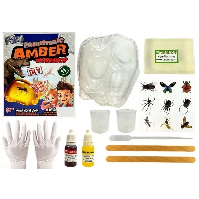 LEAN TOYS Prehistory Creative Set Create Amber Insects