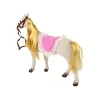 LEAN TOYS Prinzessinnenpuppe mit weißem Pony Figuren Zubehör