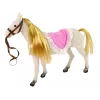 LEAN TOYS Prinzessinnenpuppe mit weißem Pony Figuren Zubehör