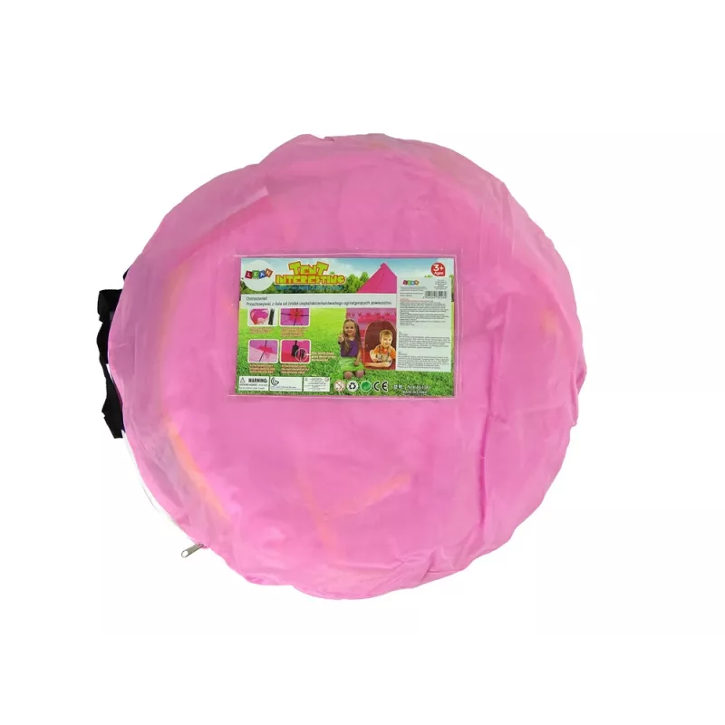 LEAN TOYS Princess Palace Spielzelt für kleine Prinzessinnen Pink 135 x 105 cm
