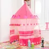 LEAN TOYS Princess Palace Spielzelt für kleine Prinzessinnen Pink 135 x 105 cm