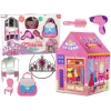 LEAN TOYS Prinzessinnen-Zelt für Kinder, Beauty-Salon, Rosa, Zubehör, Krone