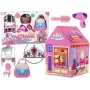 LEAN TOYS Prinzessinnen-Zelt für Kinder, Beauty-Salon, Rosa, Zubehör, Krone