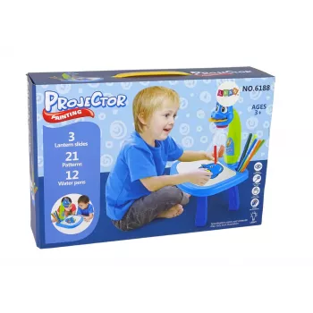 LEAN TOYS Projektor zum Zeichnen lernen Dinosaurier-Projektortisch