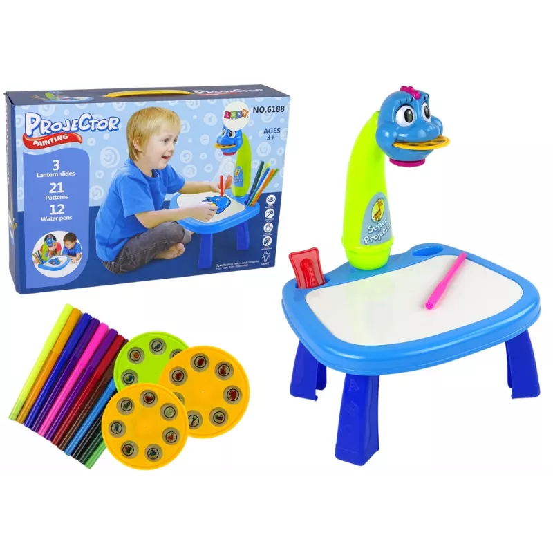 LEAN TOYS Projektor zum Zeichnen lernen Dinosaurier-Projektortisch