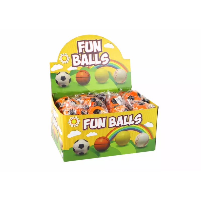 LEAN TOYS PU Football mit Jojo-Radierer zum Hüpfen, 6 cm, Orange