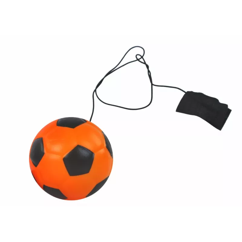 LEAN TOYS PU Football mit Jojo-Radierer zum Hüpfen, 6 cm, Orange