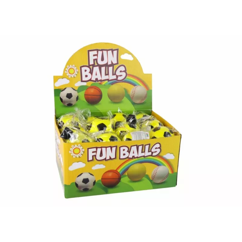 LEAN TOYS PU Football mit Jojo-Radierer zum Hüpfen, 6 cm, Gelb