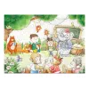 LEAN TOYS Puzzle School for Animals 100 Teile