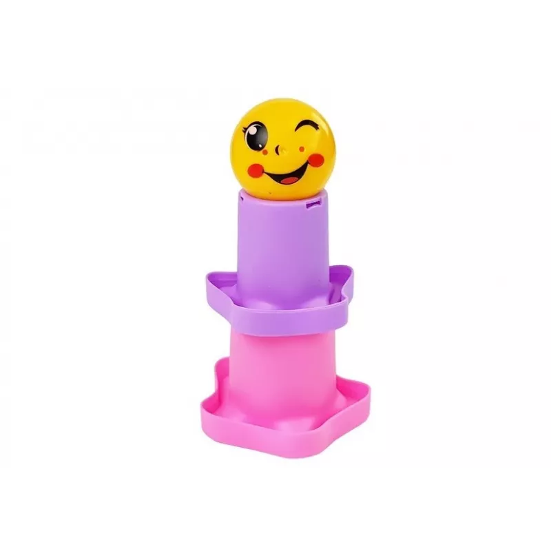 LEAN TOYS Pyramidenbecher für Babys Asterisks