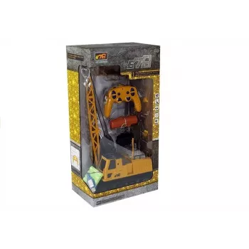 LEAN TOYS R/C Kran mit bewegbarem Arm und Lichtern