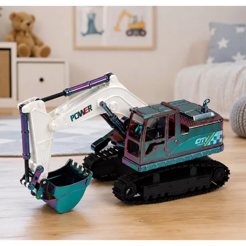 LEAN TOYS RC Crawler Bagger mit bewegbarem Arm und Beleuchtung 1:14