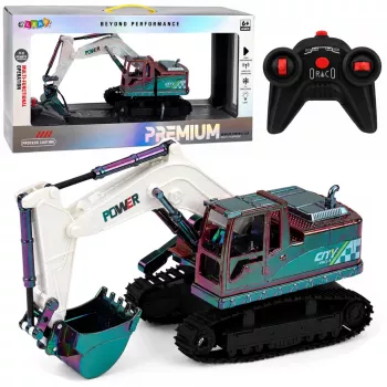 LEAN TOYS RC Crawler Bagger mit bewegbarem Arm und Beleuchtung 1:14