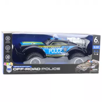 LEAN TOYS RC Off-Road Polizeiauto 1:8 Schwarz
