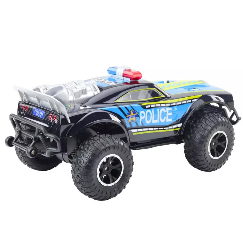 LEAN TOYS RC Off-Road Polizeiauto 1:8 Schwarz