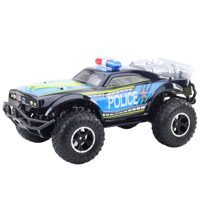LEAN TOYS RC Off-Road Polizeiauto 1:8 Schwarz