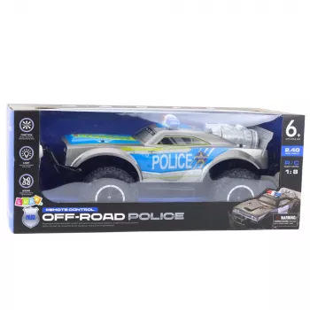 LEAN TOYS RC Off-Road Polizeiauto 1:8 Silber