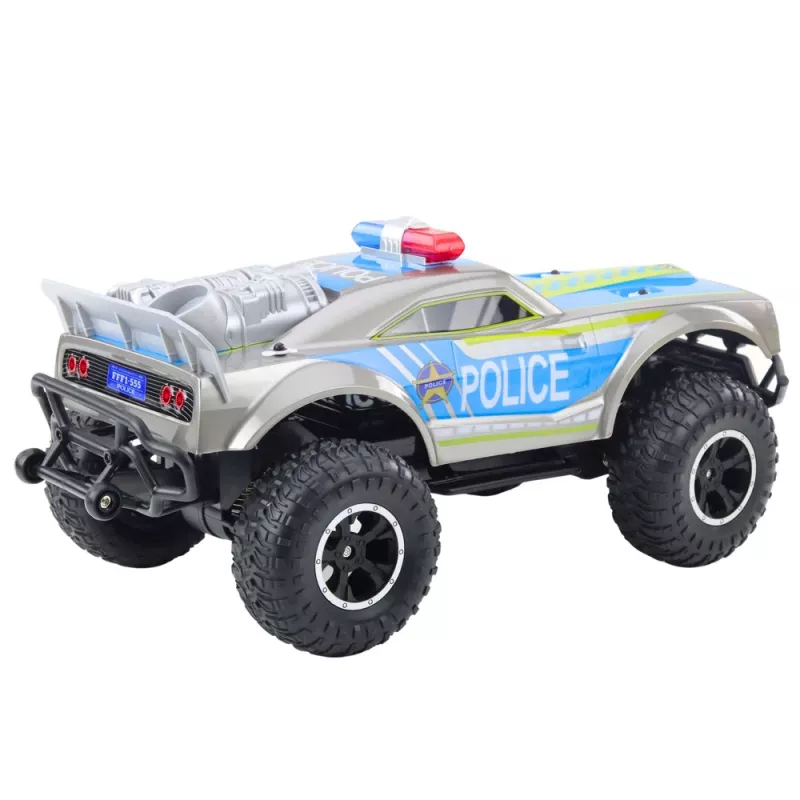 LEAN TOYS RC Off-Road Polizeiauto 1:8 Silber