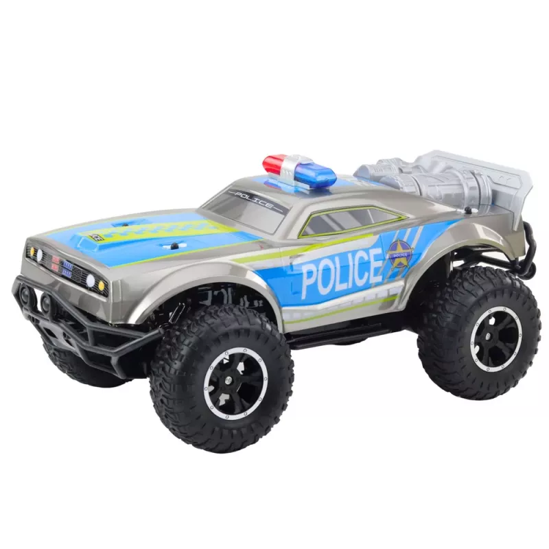 LEAN TOYS RC Off-Road Polizeiauto 1:8 Silber
