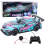 LEAN TOYS RC-Rennauto mit beleuchteter türkiser Karosserie, Maßstab 1:16, 2,4 GHz Fernsteuerung