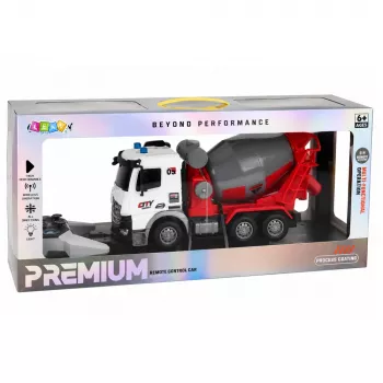 LEAN TOYS RC Fernbedienung Betonmischer-LKW mit beweglichem Mischer und Lichtern 1:14