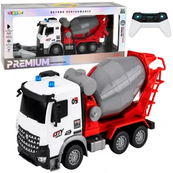 LEAN TOYS RC Fernbedienung Betonmischer-LKW mit beweglichem Mischer und Lichtern 1:14