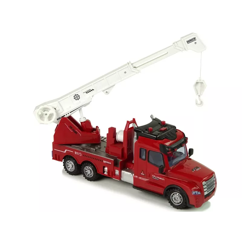 LEAN TOYS Feuerwehr-Fernsteuerauto 2.4G mit Licht und Sound Rot