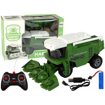 LEAN TOYS Fernbedienung Mähdrescher R/C Lichter Grün