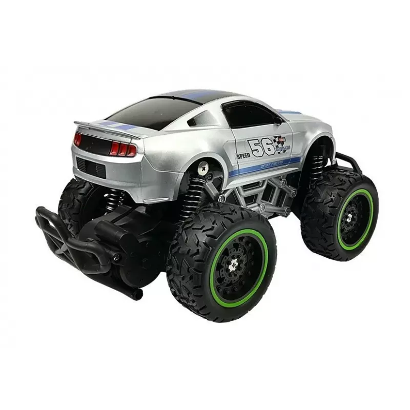 LEAN TOYS Ferngesteuertes Auto Off-Road R/C Silber High Wheels