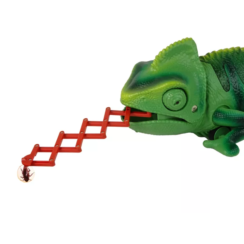 LEAN TOYS ferngesteuertes Chamäleon grünes Licht 28 cm