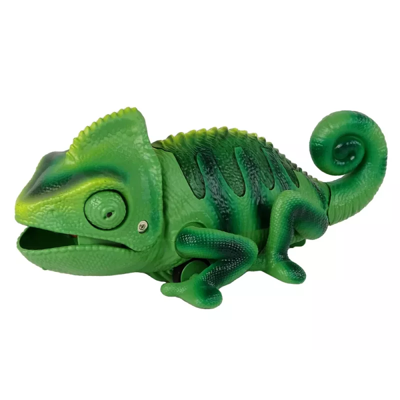 LEAN TOYS ferngesteuertes Chamäleon grünes Licht 28 cm