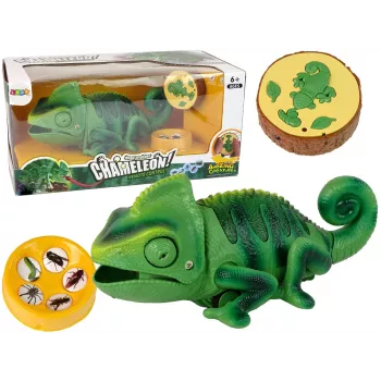 LEAN TOYS ferngesteuertes Chamäleon grünes Licht 28 cm