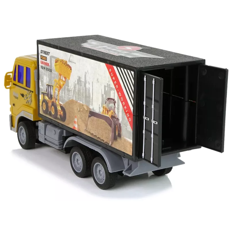 LEAN TOYS ferngesteuerter Baustellen-LKW 1:24 Gelb