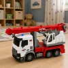 LEAN TOYS Fernbedienung Krankenwagen RC Beweglicher Drehkran 1:14