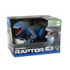 LEAN TOYS ferngesteuerter Dinosaurier Velociraptor mit Sound und Brüllen, Blau