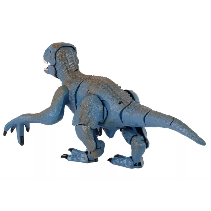 LEAN TOYS ferngesteuerter Dinosaurier Velociraptor mit Sound und Brüllen, Blau
