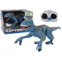 LEAN TOYS ferngesteuerter Dinosaurier Velociraptor mit Sound und Brüllen, Blau