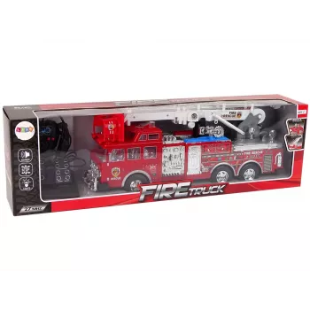 LEAN TOYS Ferngesteuerte Feuerwache mit Gaspedal und Bremse, Fernsteuerung, Sound